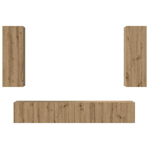 Σετ επίπλου τηλεόρασης 5 pcs Artisan Oak Επεξεργασμένο ξύλο - Pakobazaar