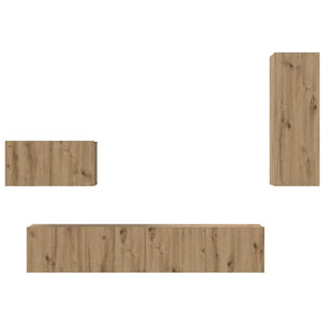 Τηλεοπτική Κάβα Τοίχου 4 pcs Artisan Oak Επεξεργασμένο ξύλο - Pakobazaar