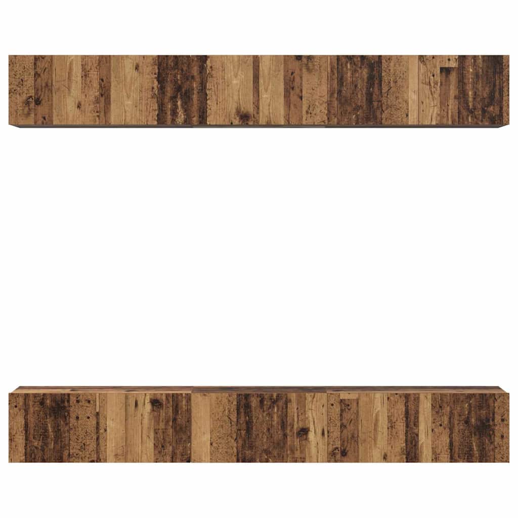 Σετ επίπλου τηλεόρασης 6 pcs Παλιό ξύλο Επεξεργασμένο ξύλο - Pakobazaar