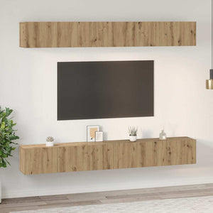 Σετ επίπλου τηλεόρασης 6 pcs Artisan Oak Επεξεργασμένο ξύλο - Pakobazaar