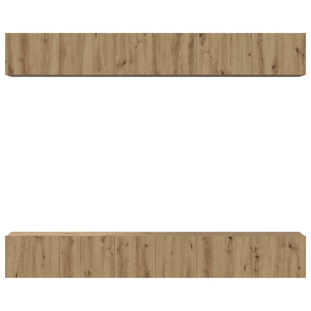 Σετ επίπλου τηλεόρασης 6 pcs Artisan Oak Επεξεργασμένο ξύλο - Pakobazaar