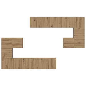 Μονάδες TV Επιτοίχιο 4 pcs Artisan Oak Επεξεργασμένο ξύλο - Pakobazaar