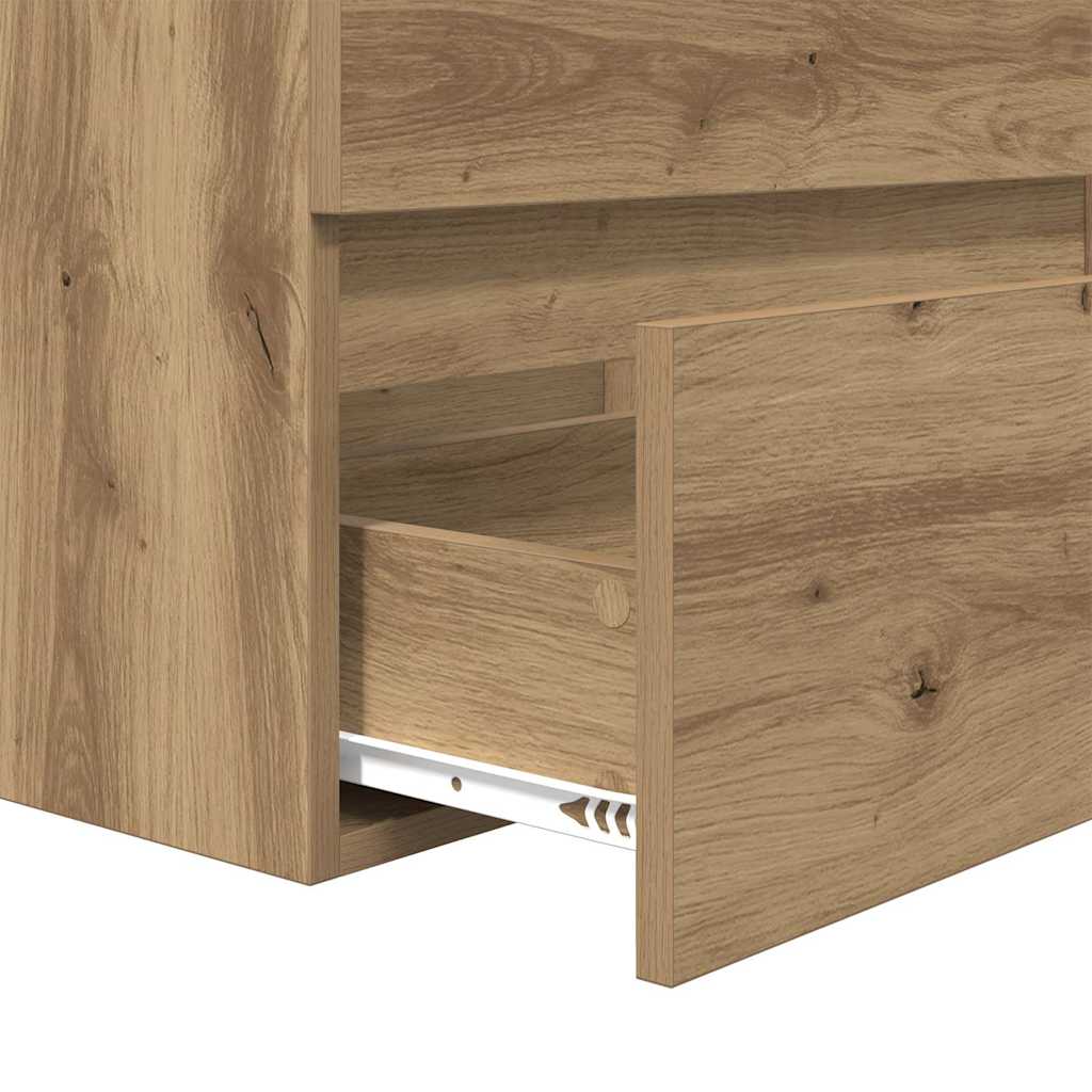 Σετ Επίπλων Μπάνιου 3 pcs Artisan Oak Επεξεργασμένο ξύλο - Pakobazaar