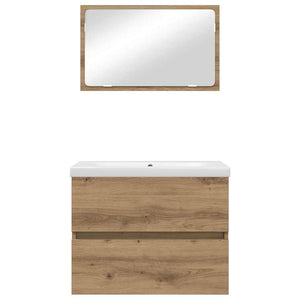 Σετ Επίπλων Μπάνιου 3 pcs Artisan Oak Επεξεργασμένο ξύλο - Pakobazaar