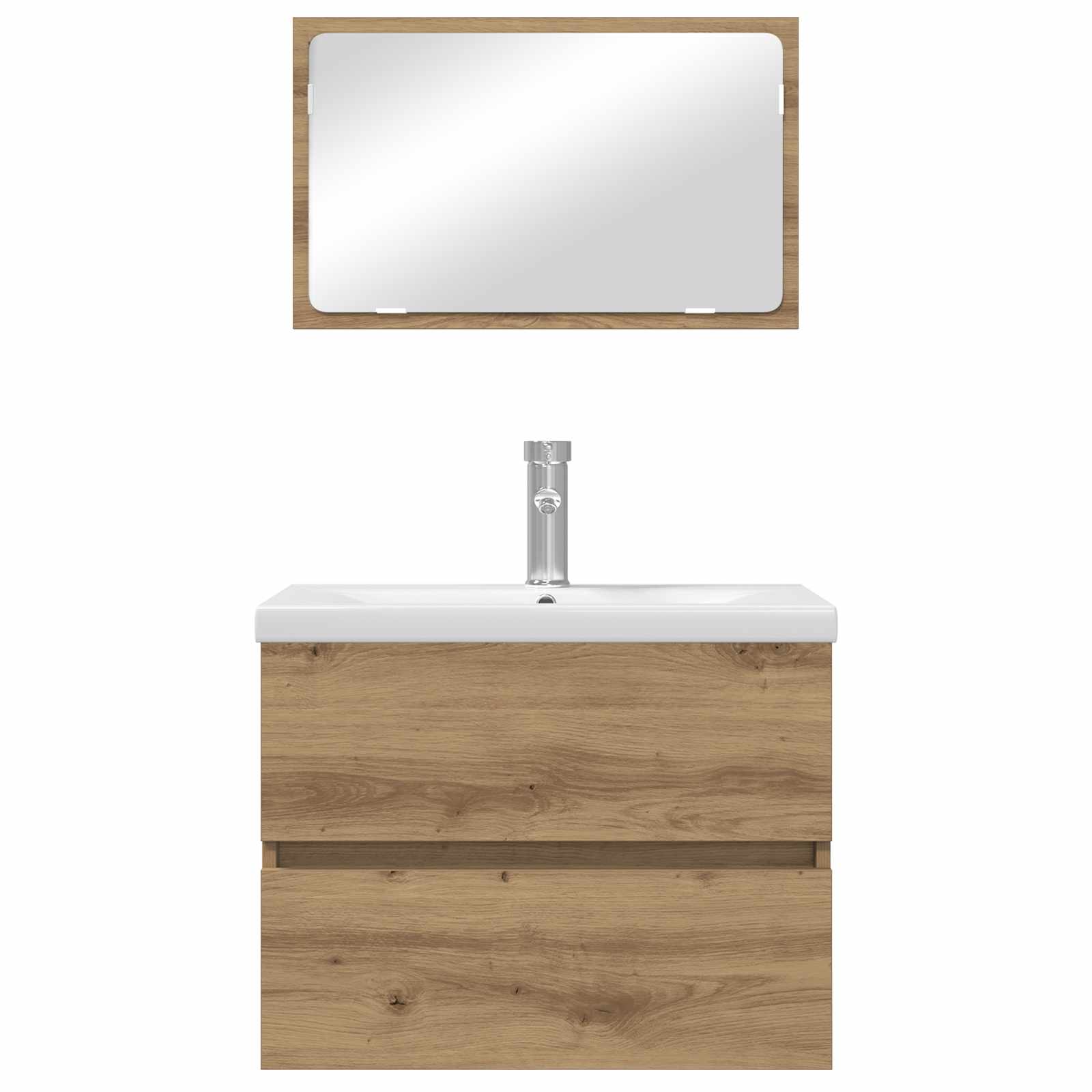 Σετ Επίπλων Μπάνιου 3 pcs Artisan Oak Επεξεργασμένο ξύλο - Pakobazaar
