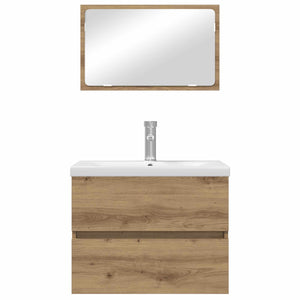Σετ Επίπλων Μπάνιου 3 pcs Artisan Oak Επεξεργασμένο ξύλο - Pakobazaar