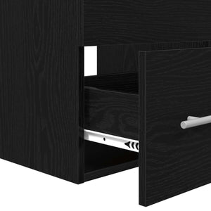 Σετ Επίπλων Μπάνιου 2 pcs Μαύρη Οξυά Επεξεργασμένο ξύλο - Pakobazaar