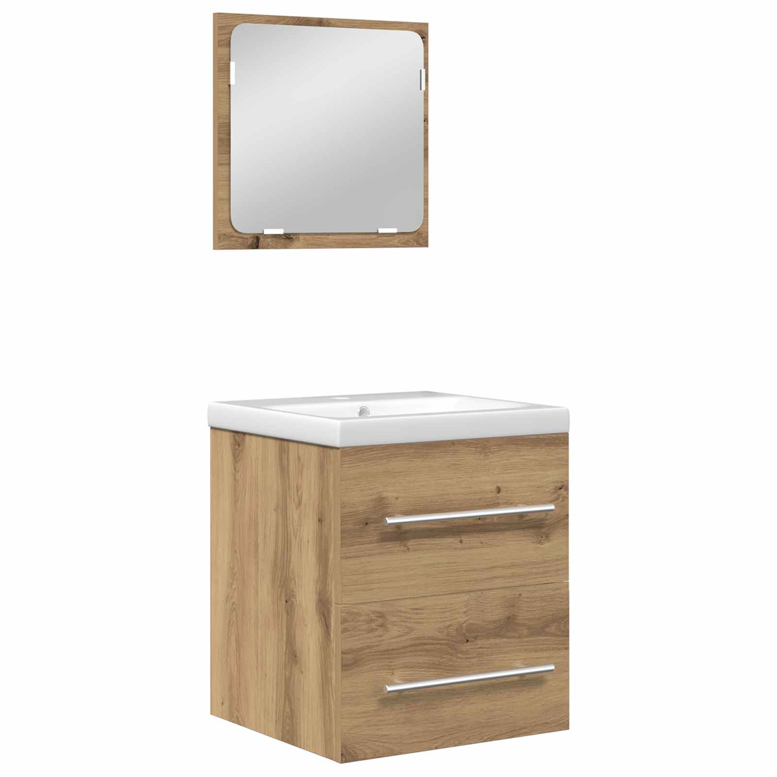 Σετ Επίπλων Μπάνιου 2 pcs Artisan Oak Επεξεργασμένο ξύλο - Pakobazaar