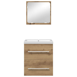Σετ Επίπλων Μπάνιου 2 pcs Artisan Oak Επεξεργασμένο ξύλο - Pakobazaar