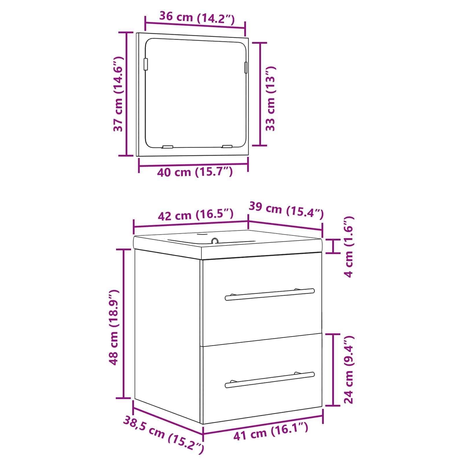 Σετ Επίπλων Μπάνιου 2 pcs Artisan Oak Επεξεργασμένο ξύλο - Pakobazaar