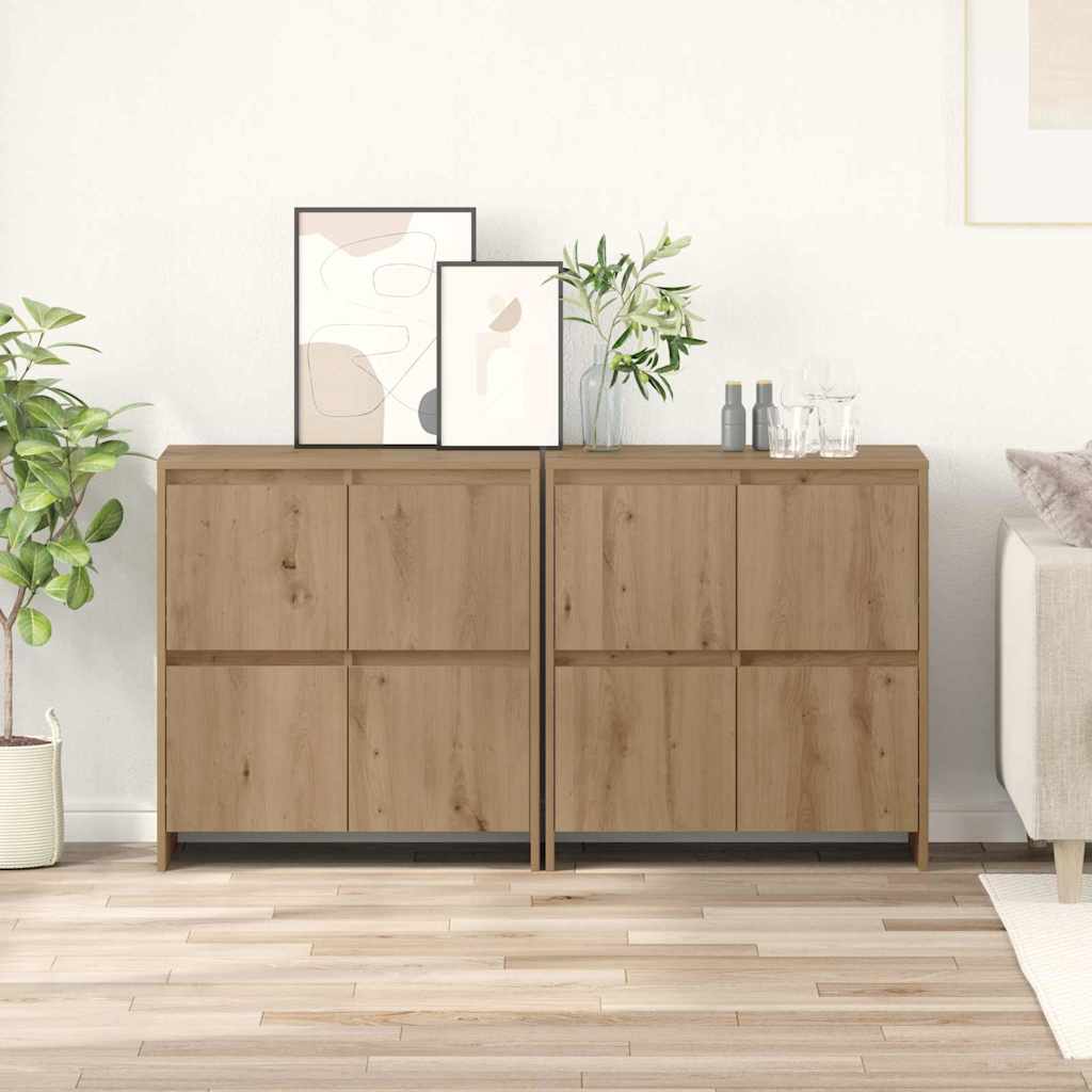 Παραδοσιακά Πλευρικά Έπιπλα 2 pcs artisan δρυς 70 x 41 x 75 εκ.