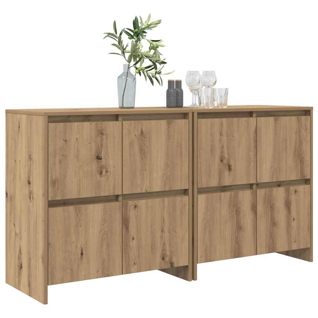 Παραδοσιακά Πλευρικά Έπιπλα 2 pcs artisan δρυς 70 x 41 x 75 εκ.
