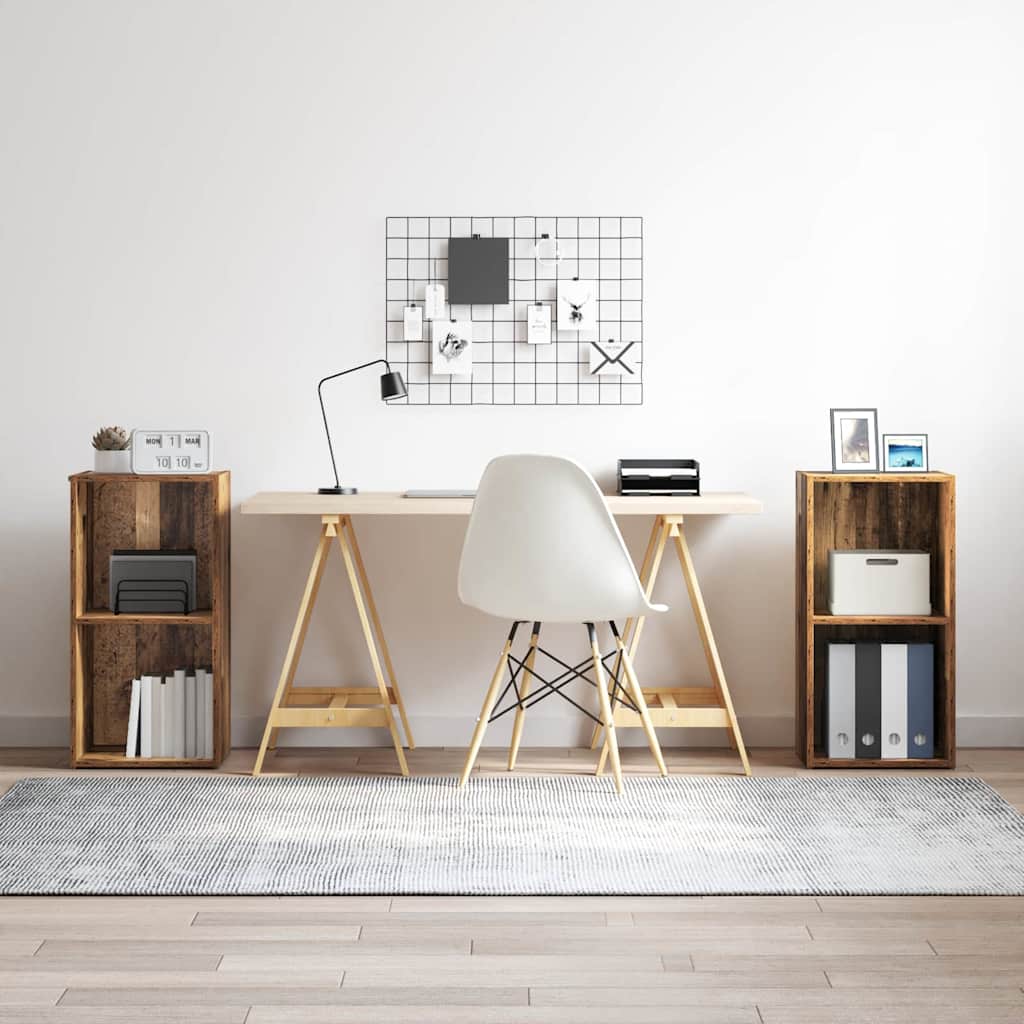 Σετ επίπλου τηλεόρασης 2 pcs Παλιό Ξύλο 37 x 35 x 72 εκ.