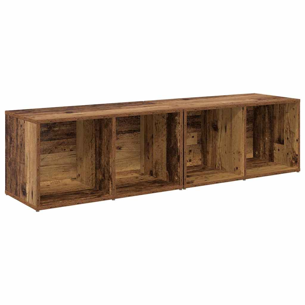 Σετ επίπλου τηλεόρασης 2 pcs Παλιό Ξύλο 37 x 35 x 72 εκ.