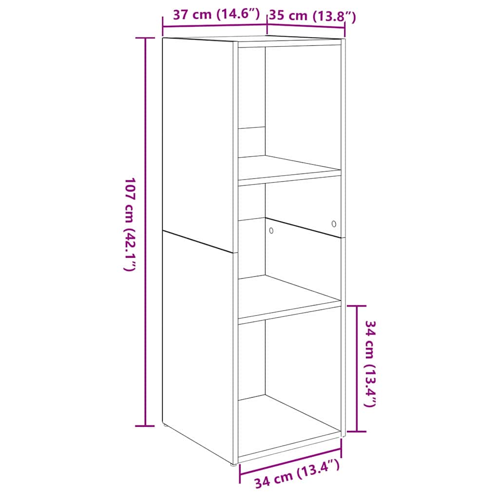 Σετ επίπλου τηλεόρασης 4 pcs Παλιό Ξύλο 37 x 35 x 107 εκ