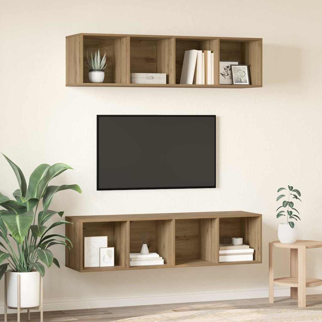 Σετ επίπλου τηλεόρασης 2 pcs Artisan Oak 37 x 37 x 142,5 εκ