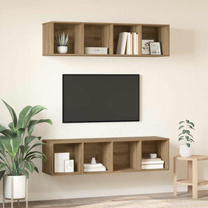 Σετ επίπλου τηλεόρασης 2 τμχ. Artisan Oak Επεξεργασμένο Ξύλο