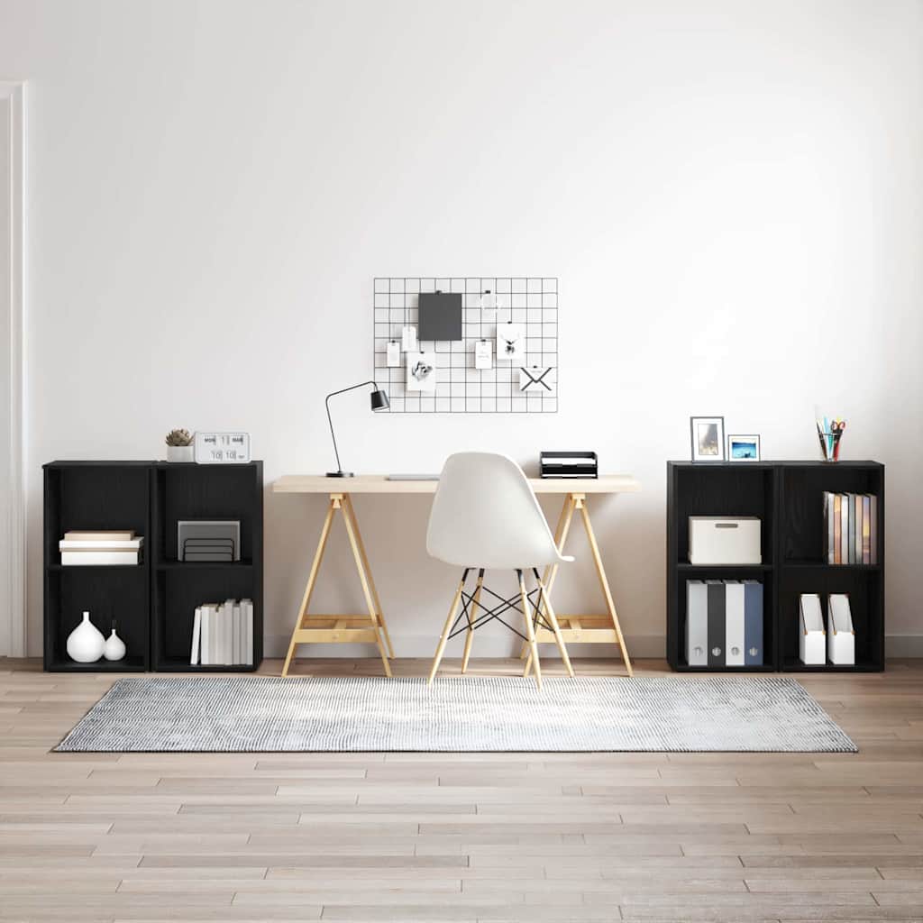 Σετ επίπλου τηλεόρασης 4 pcs Μαύρη Οξυά 37 x 37 x 72 εκ