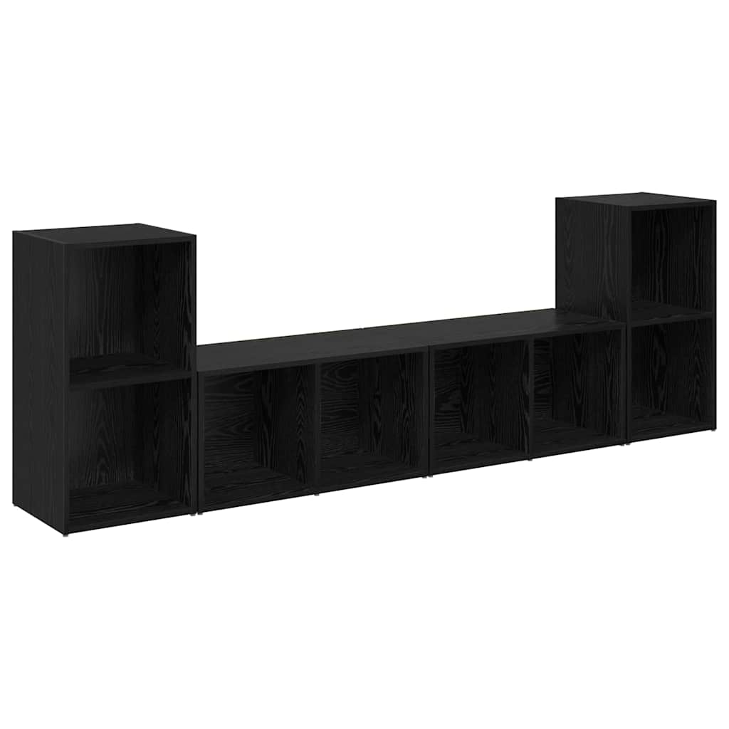 Σετ επίπλου τηλεόρασης 4 pcs Μαύρη Οξυά 37 x 37 x 72 εκ