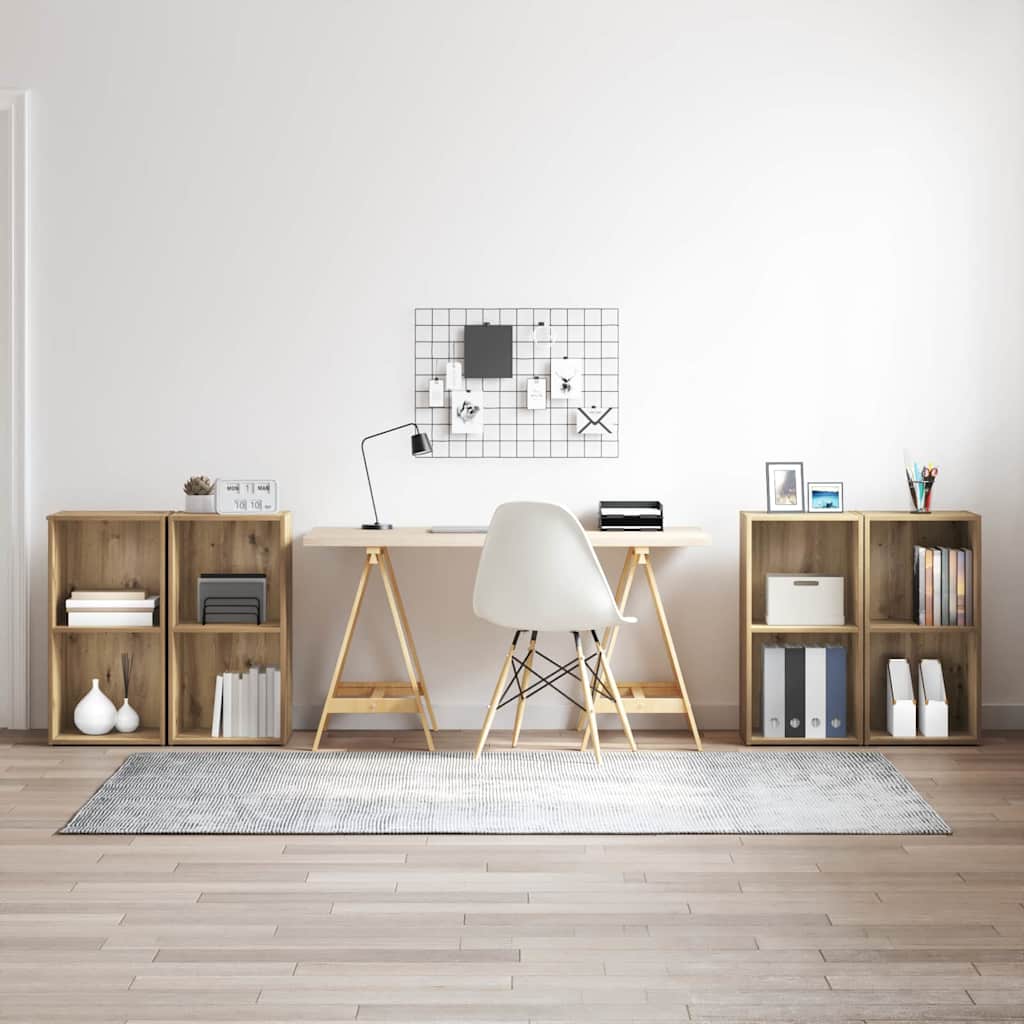 Σετ επίπλου τηλεόρασης 4 pcs Artisan Oak Επεξεργασμένο ξύλο
