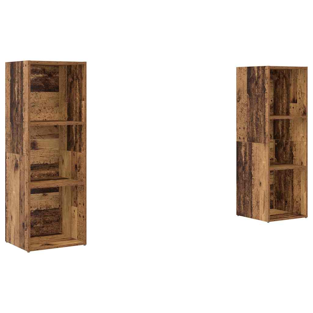 Σετ επίπλου τηλεόρασης 2 pcs Παλιό Ξύλο 107 x 35 x 37 cm