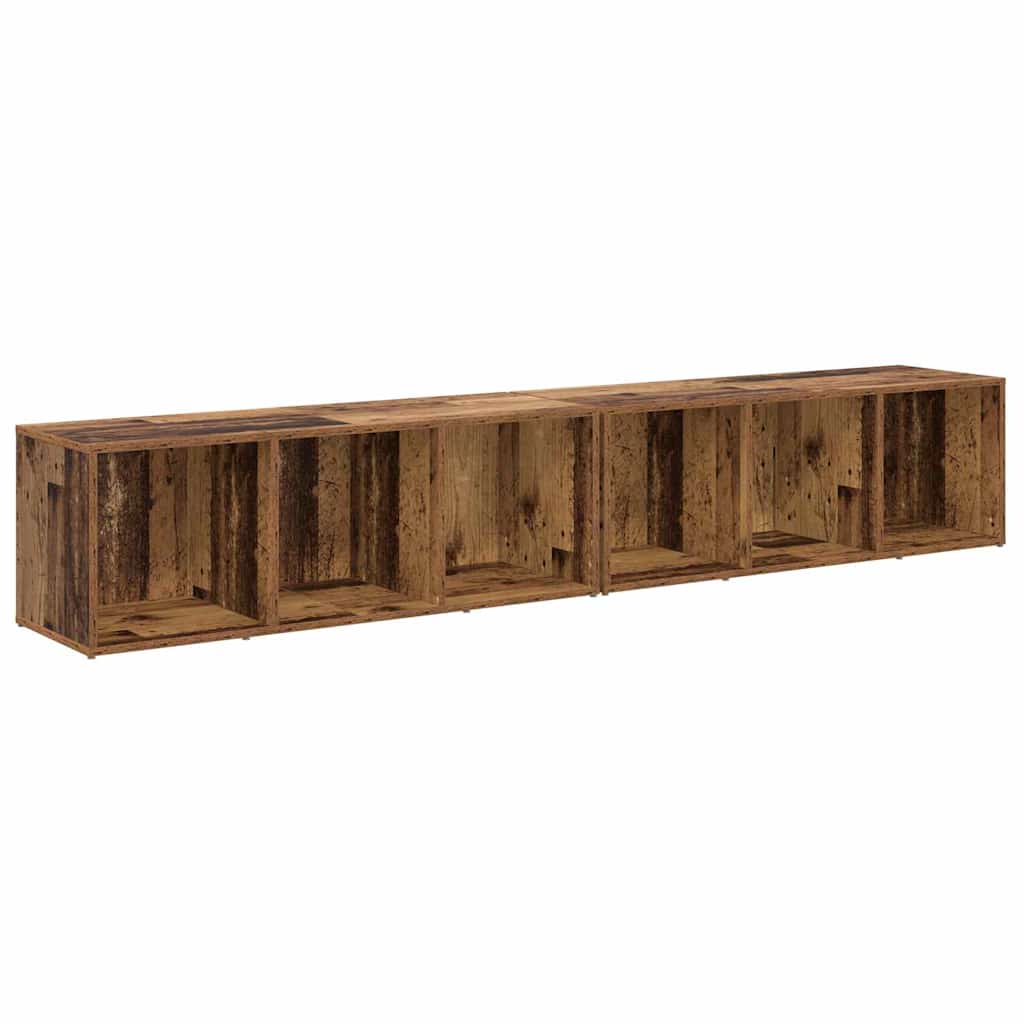 Σετ επίπλου τηλεόρασης 2 pcs Παλιό Ξύλο 37 x 35 x 107 εκ.