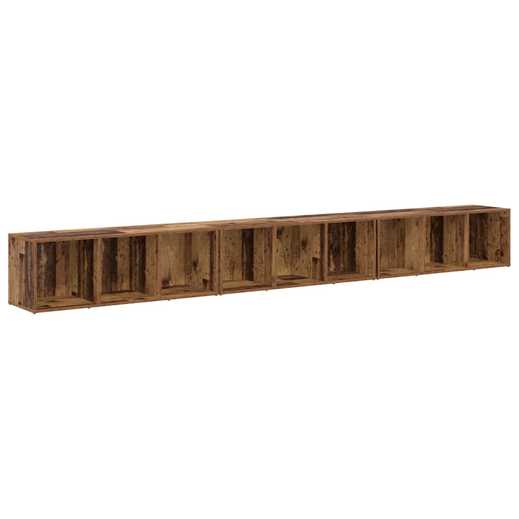 Σετ επίπλου τηλεόρασης 3 pcs Παλιό Ξύλο 37 x 35 x 107 εκ