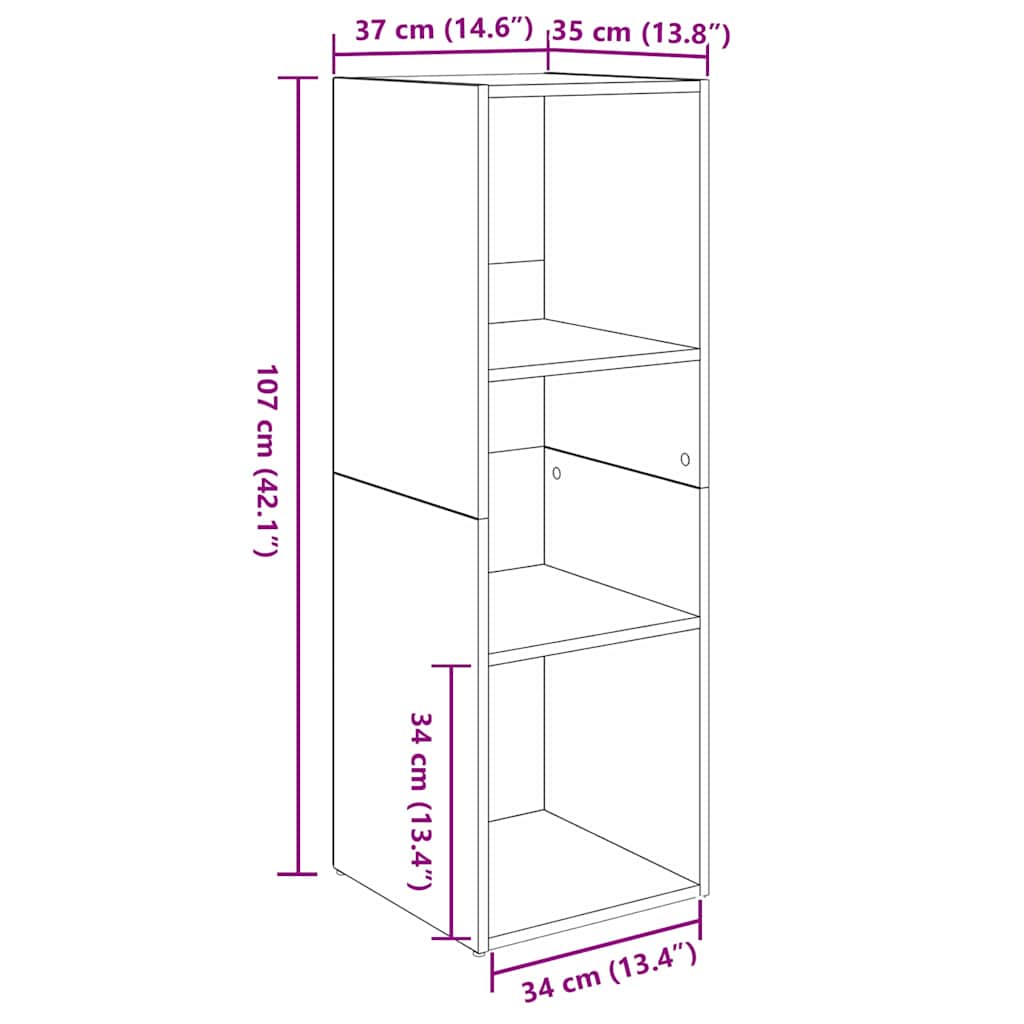 Σετ επίπλου τηλεόρασης 3 pcs Μαύρη Οξυά 37 x 35 x 107 εκ