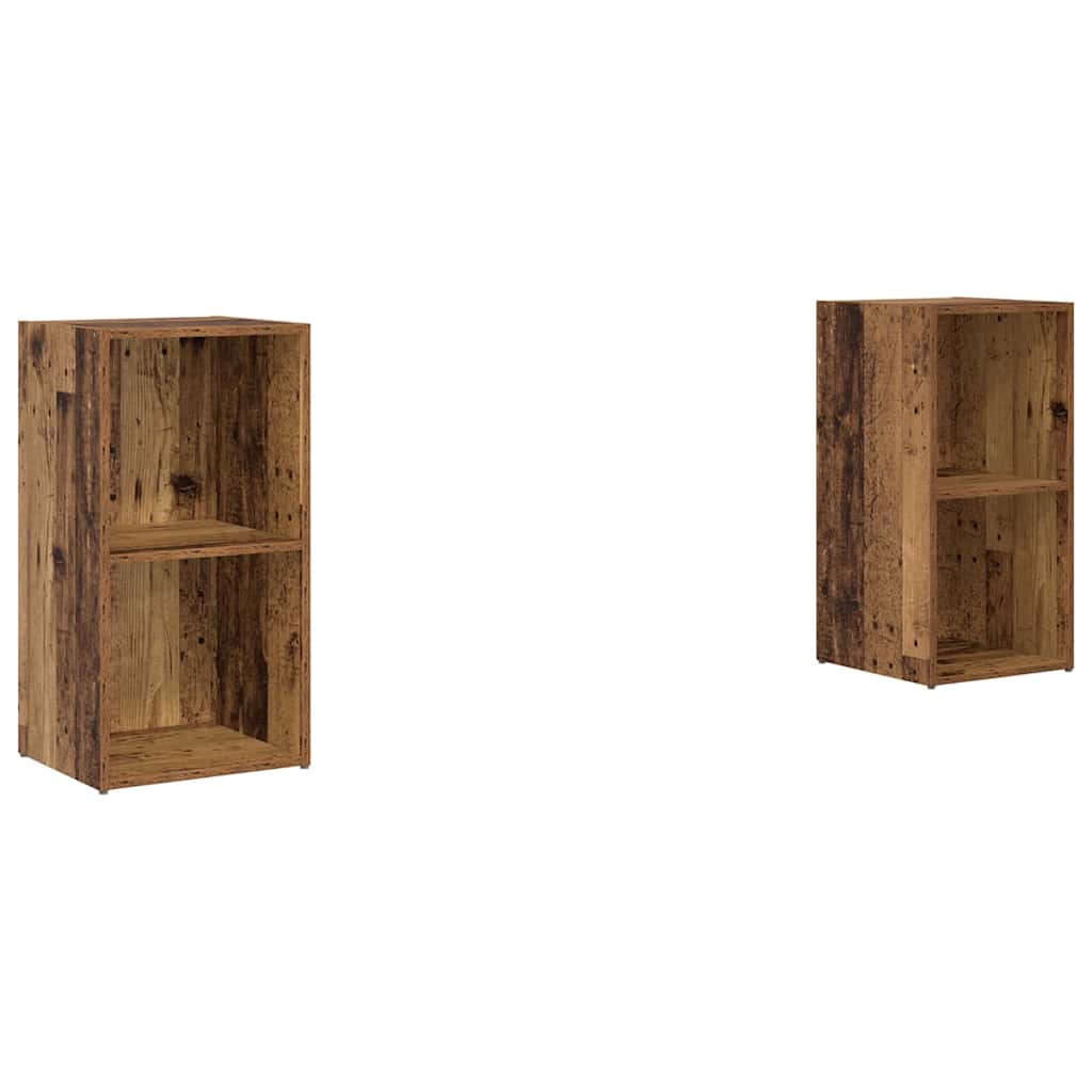 Σετ επίπλου τηλεόρασης 2 pcs Παλιό Ξύλο 72 x 35 x 36,5 cm