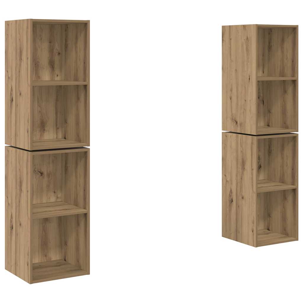 Σετ επίπλου τηλεόρασης 4 pcs Artisan Oak Επεξεργασμένο ξύλο