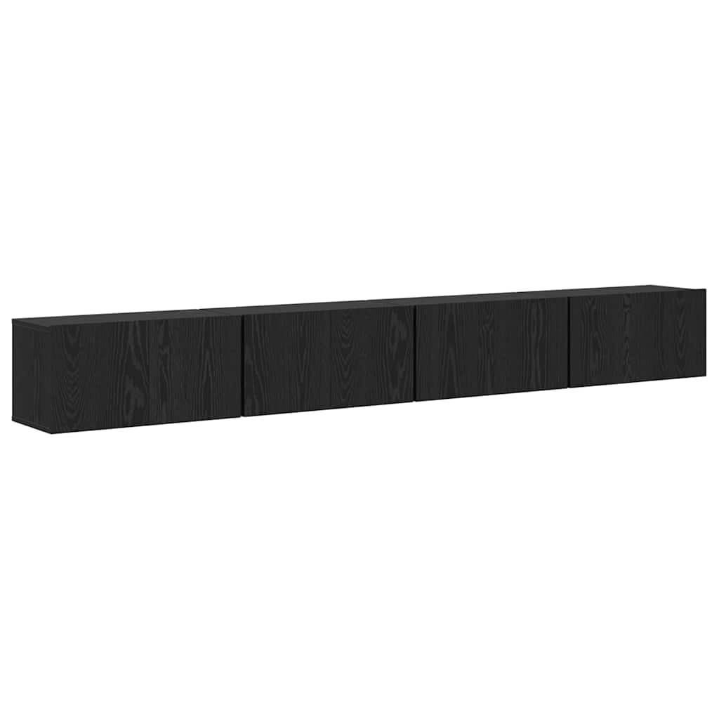Σετ επίπλου τηλεόρασης 4 pcs Μαύρη Οξυά 60 x 30 x 30 cm