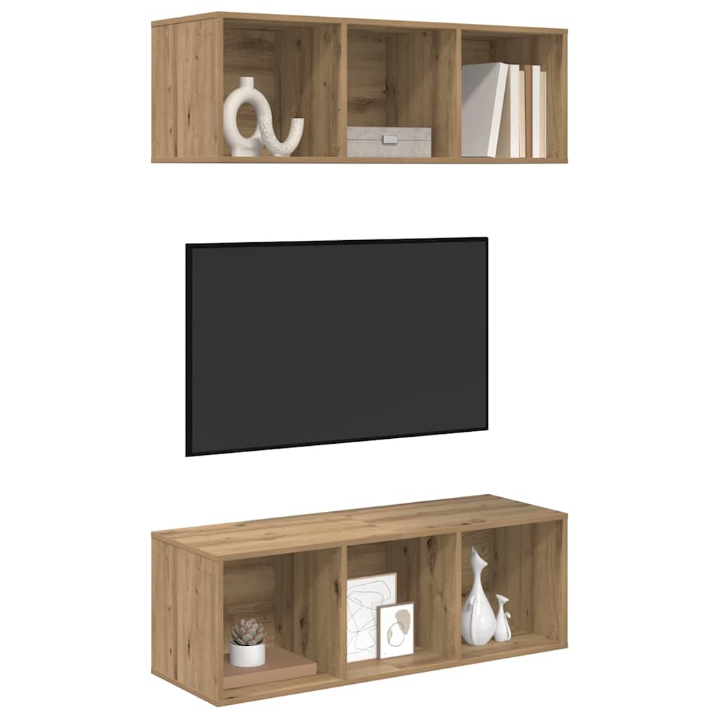 Σετ επίπλου τηλεόρασης 2 pcs Artisan Oak 37 x 37 x 107 εκ