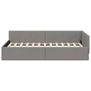 Κρεβάτι Γωνίας Taupe 100 x 200 cm ύφασμα