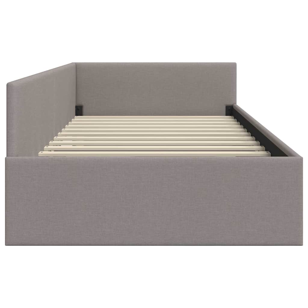 Κρεβάτι Γωνίας Taupe 100 x 200 cm ύφασμα