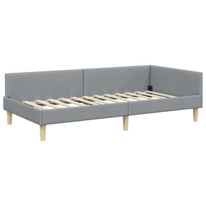 Κρεβάτι Γωνίας Ανοιχτό γκρι 80 x 200 cm ύφασμα
