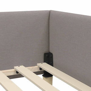 Κρεβάτι Γωνίας Taupe 80 x 200 cm ύφασμα