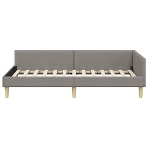 Κρεβάτι Γωνίας Taupe 80 x 200 cm ύφασμα