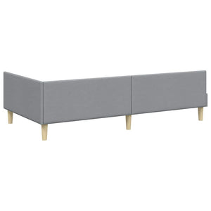 Κρεβάτι Γωνίας Ανοιχτό γκρι 90 x 190 cm ύφασμα