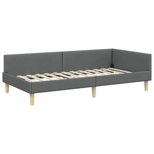 Κρεβάτι Γωνίας Σκούρο Γκρι 90 x 190 cm ύφασμα
