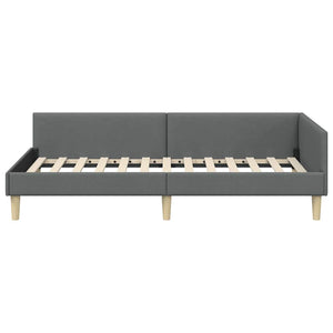 Κρεβάτι Γωνίας Σκούρο Γκρι 90 x 190 cm ύφασμα