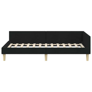 Κρεβάτι Γωνίας Μαύρο 100 x 200 cm ύφασμα