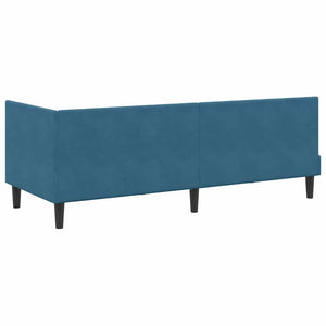 Κρεβάτι Γωνίας Μπλε 80 x 200 cm Βελούδο