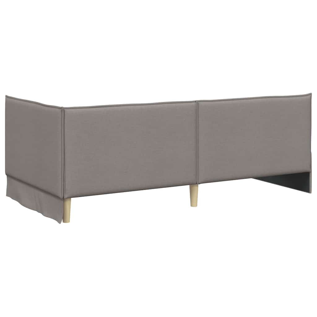 Κρεβάτι Γωνίας με κεφαλάρι Taupe 90 x 190 cm ύφασμα