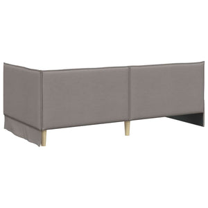 Κρεβάτι Γωνίας με κεφαλάρι Taupe 90 x 190 cm ύφασμα