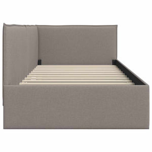 Κρεβάτι Γωνίας με κεφαλάρι Taupe 90 x 200 cm ύφασμα