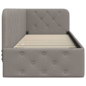 Κρεβάτι Γωνίας Taupe 80 x 200 cm ύφασμα