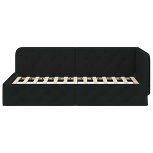 Κρεβάτι Γωνίας Μαύρο 90 x 200 cm ύφασμα