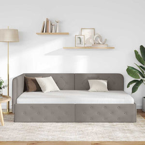 Κρεβάτι Γωνίας Taupe 100 x 200 cm ύφασμα
