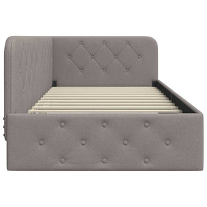 Κρεβάτι Γωνίας Taupe 100 x 200 cm ύφασμα