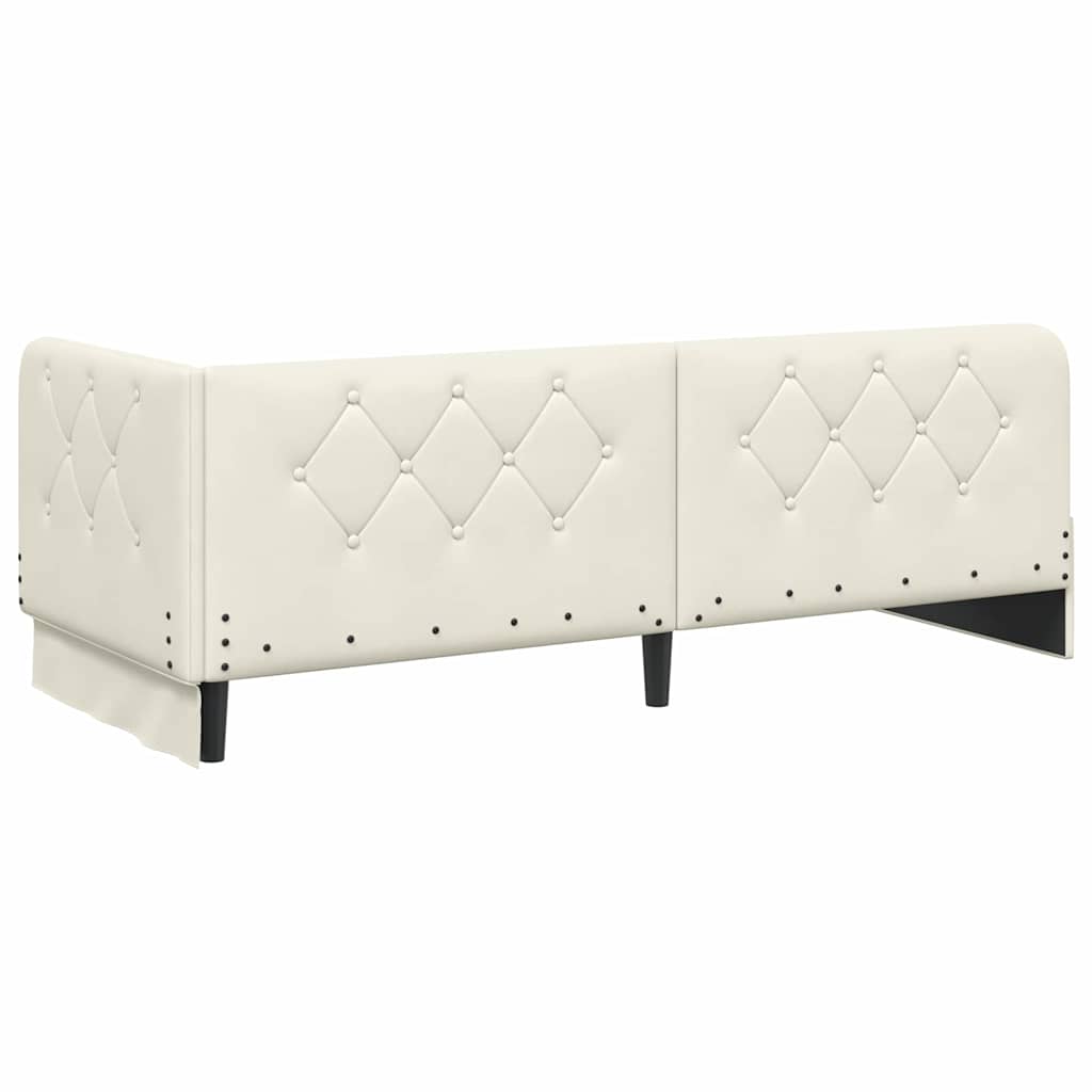 Κρεβάτι Γωνίας Κρεμ 80 x 200 cm Βελούδο